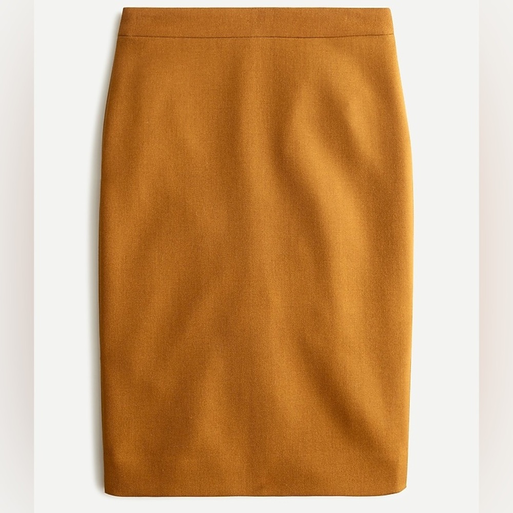 J. Crew Wool No. 2 Pencil Skirt in Camel - Size 10